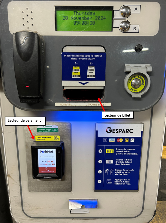 Borne de sortie principale 