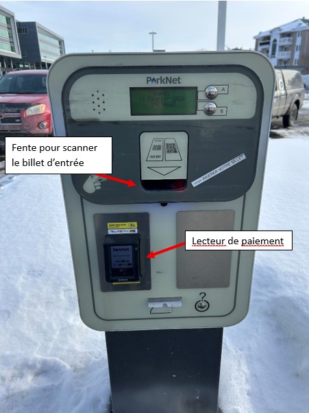 Borne de sortie visiteurs