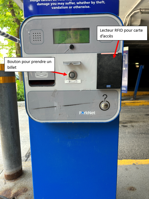 Borne d'entrée Zone 1 et Zone 2