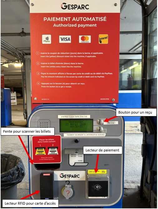 Borne de sortie Zone 1 et 2